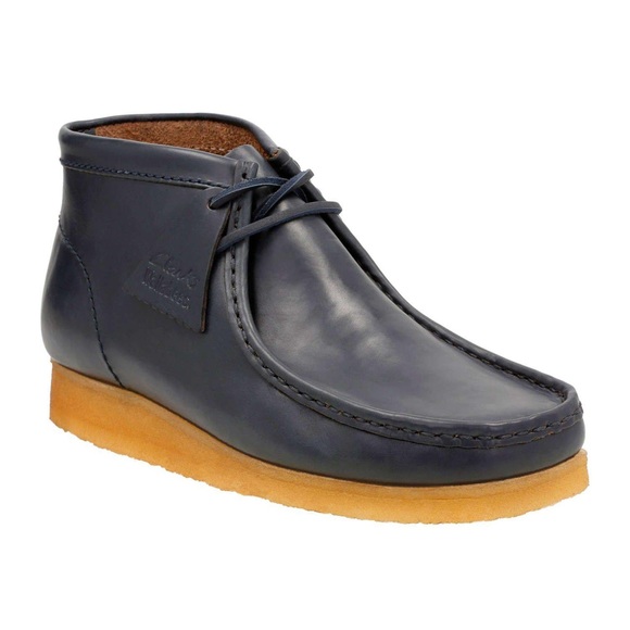 Clarks Other - Clarks Blue Leather Wallabees